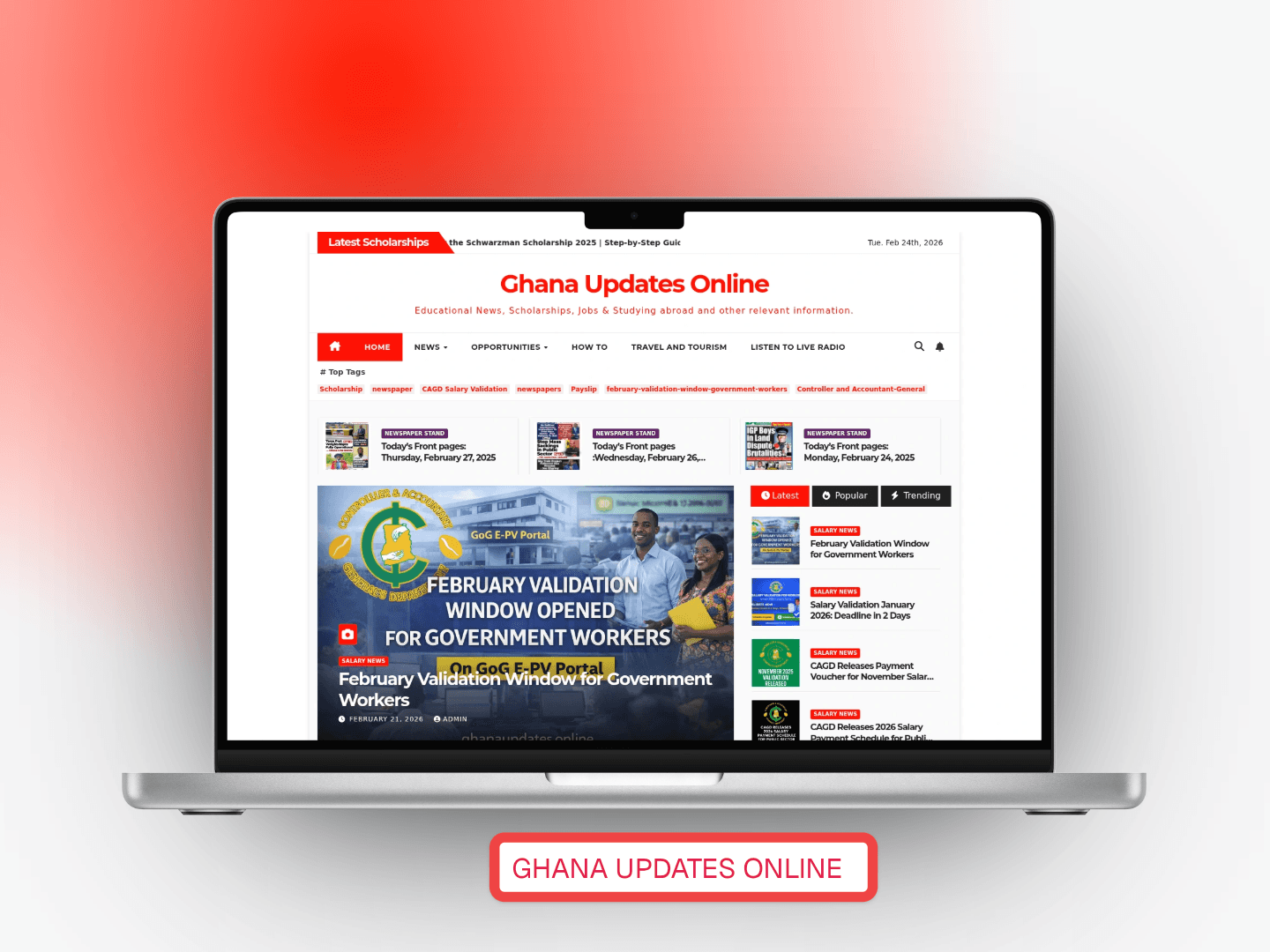 Ghana Updates Online - Desktop