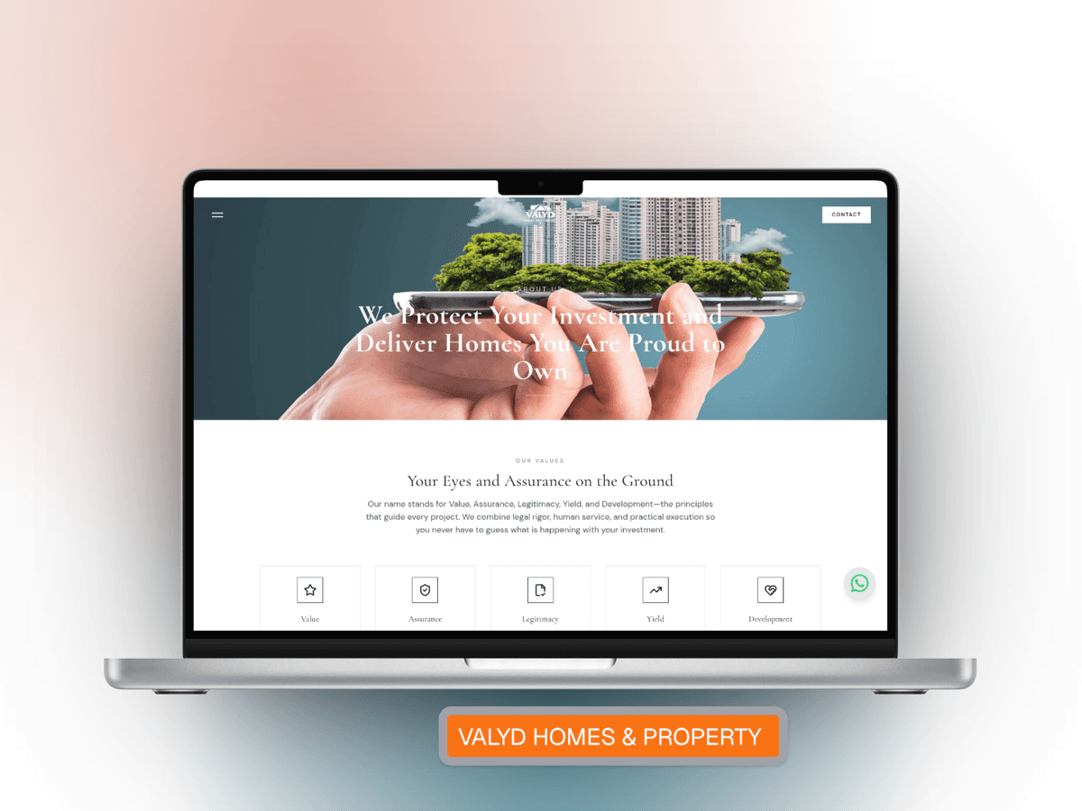 Valyd Homes - Desktop